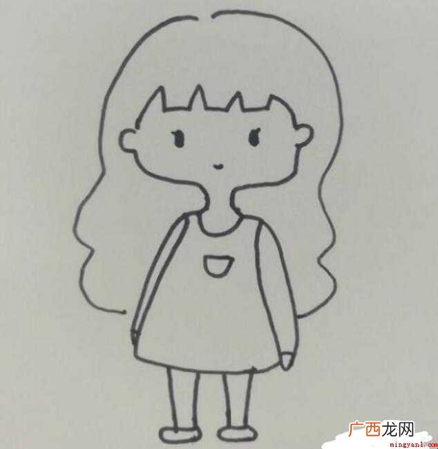简笔画可爱的小女孩怎么画