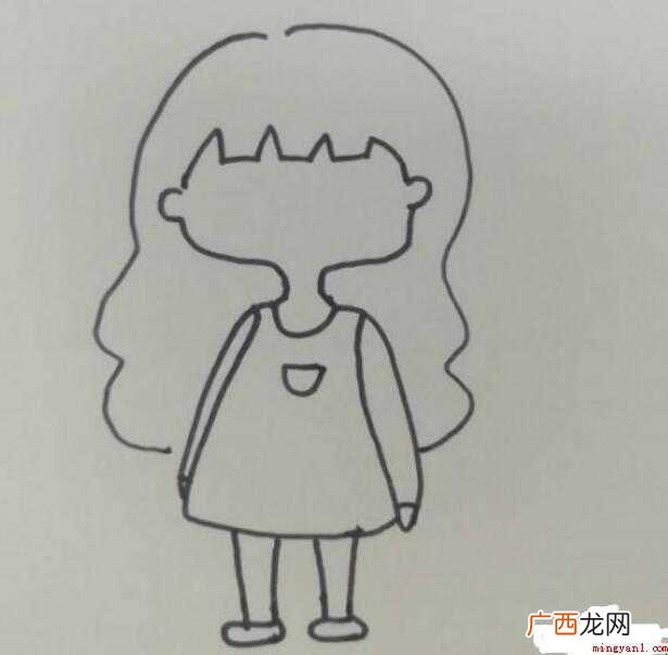 简笔画可爱的小女孩怎么画