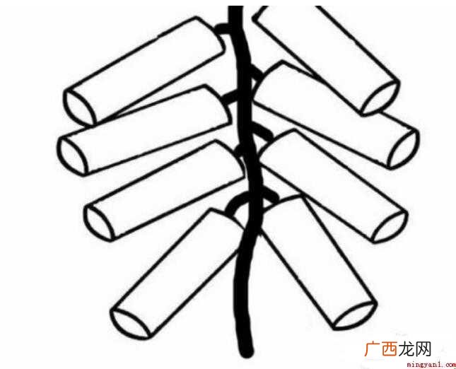 可爱的鞭炮的简笔画要怎么画 鞭炮简笔画怎么画