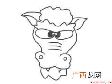 龙头简笔画怎么画 龙须部分完成了 龙头简笔画怎么画