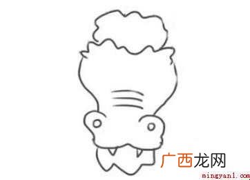 龙头简笔画怎么画 龙须部分完成了 龙头简笔画怎么画