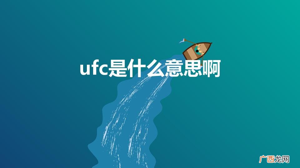 UFC是什么意思 ufc是什么意思啊