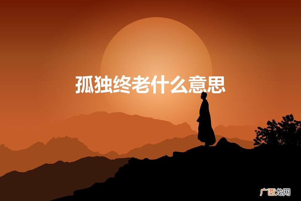 成语解释 孤独终老什么意思