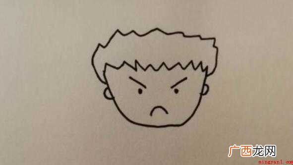 简笔画生气的表情怎么画