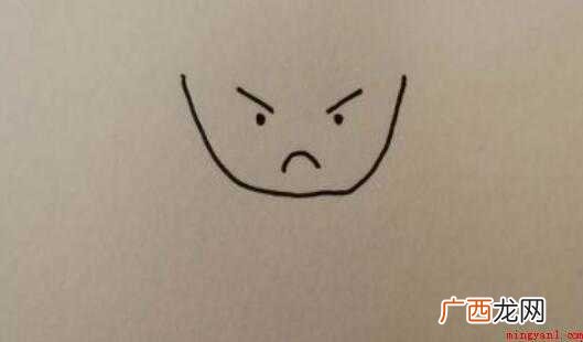 简笔画生气的表情怎么画