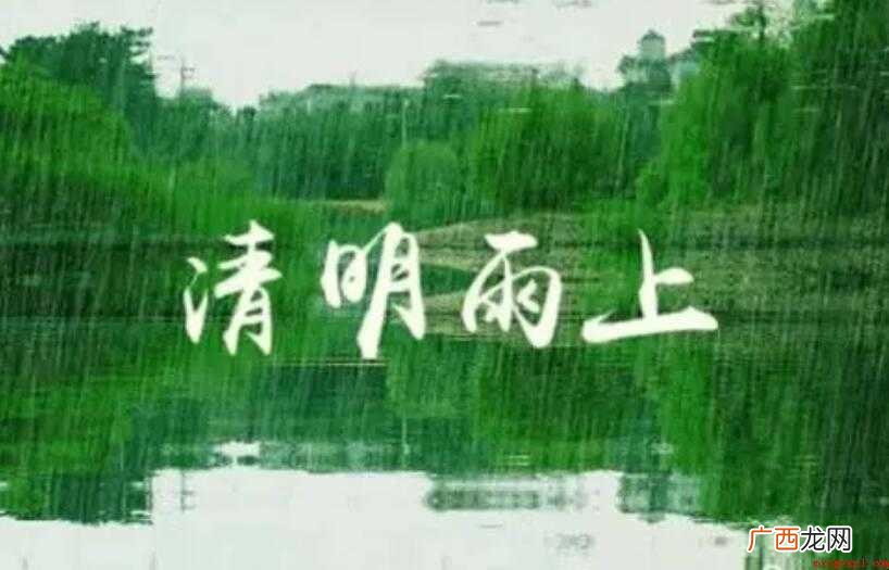《清明雨上》的歌词是什么