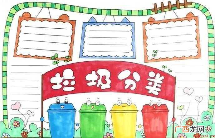 垃圾分类手抄报怎么画