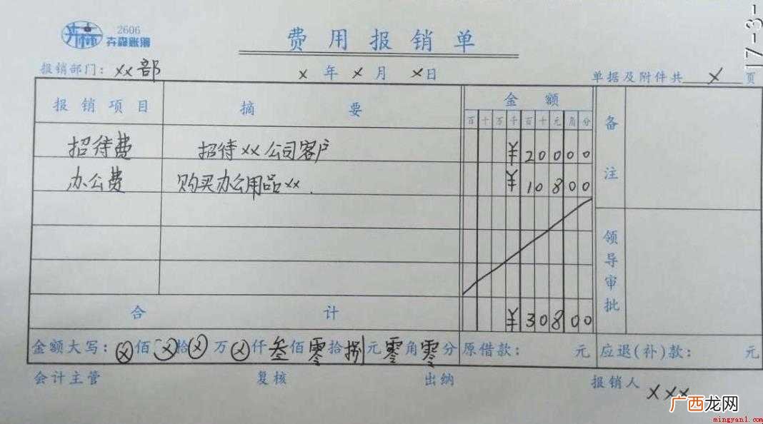 怎样填写费用报销单