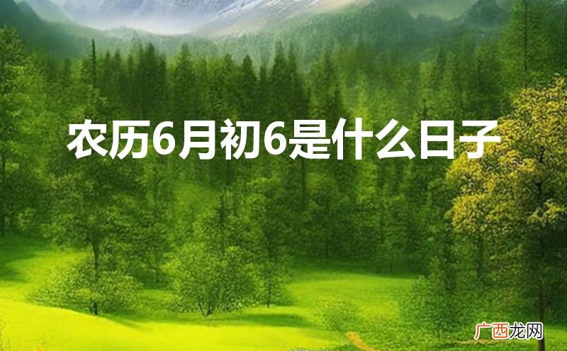 农历6月初6是什么日子? 农历6月初6是什么日子