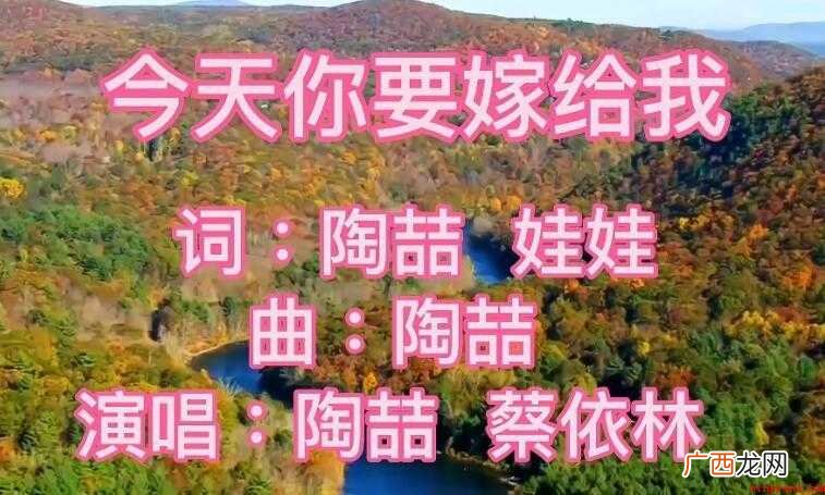 今天你要嫁给的歌词是什么 《今天你要嫁给》的歌词是什么