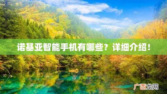 诺基亚智能手机有哪些？详细介绍！