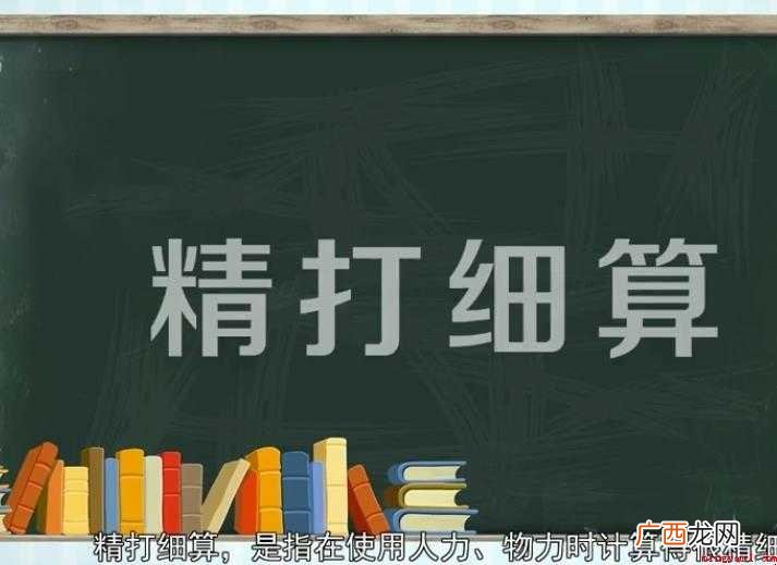 精打细算的意思是什么