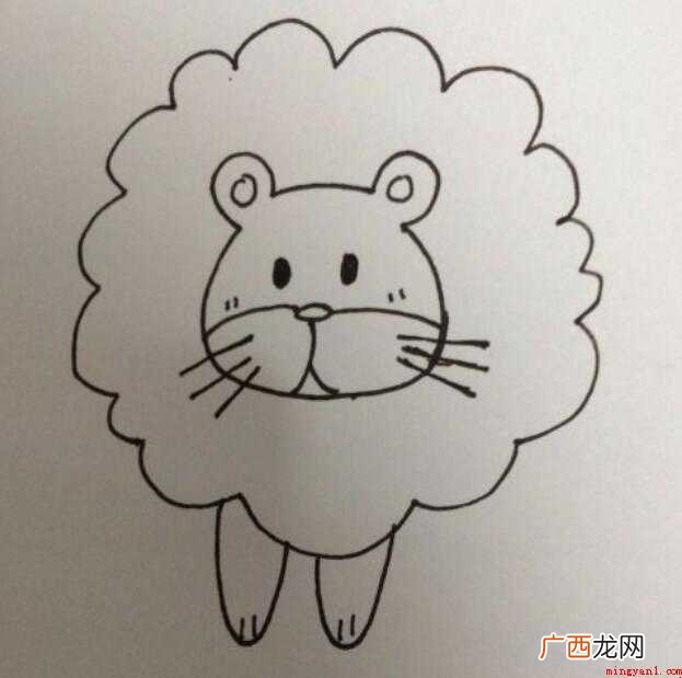 怎样画出简单的狮子简笔画