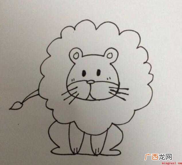 怎样画出简单的狮子简笔画