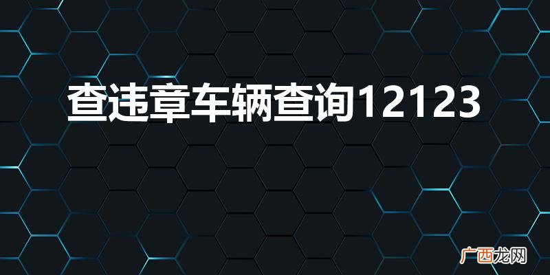 12123怎么查询交通违章 查违章车辆查询12123