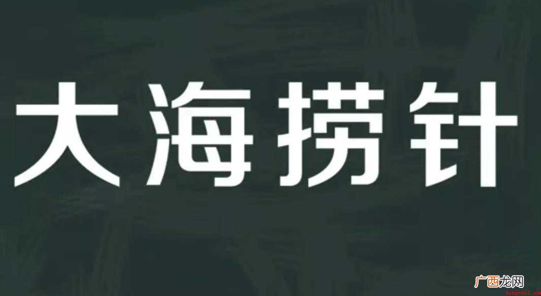 关于大海捞针是什么意思 大海捞针是什么意思