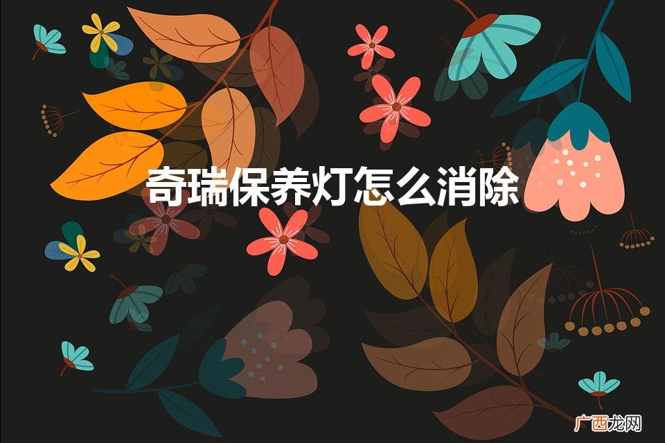 奇瑞怎么关闭保养灯 奇瑞保养灯怎么消除