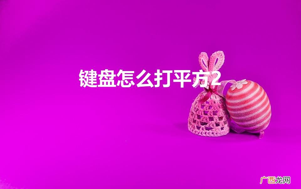 平方米的那个小2怎么在电脑上打出来 键盘怎么打平方2