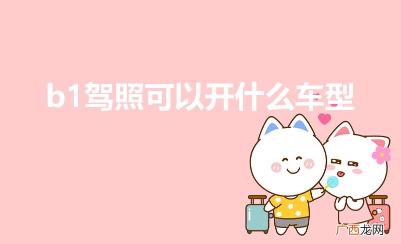 b1驾照能开哪些车 b1驾照可以开什么车型