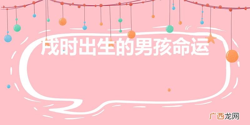戌时出生的男孩命运（寅时出生的男孩什么命)