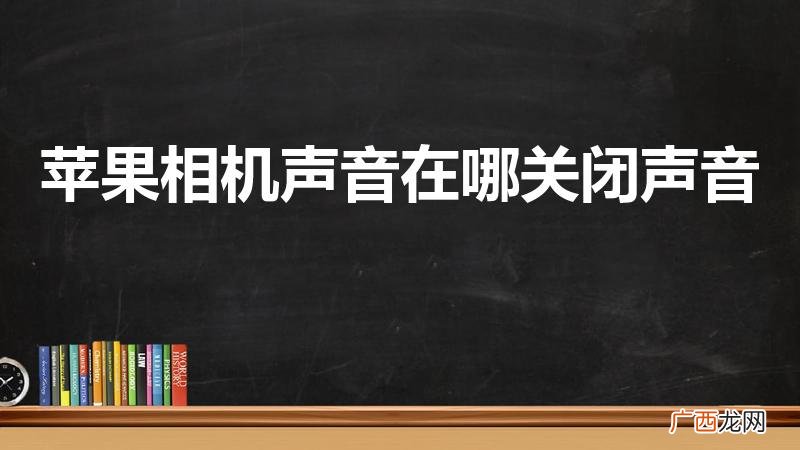 苹果手机相机声音在哪里关闭 苹果相机声音在哪关闭声音