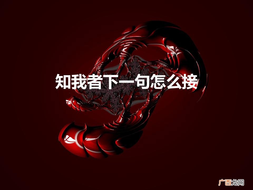 “知我者,你也”的下一句是什么 知我者下一句怎么接
