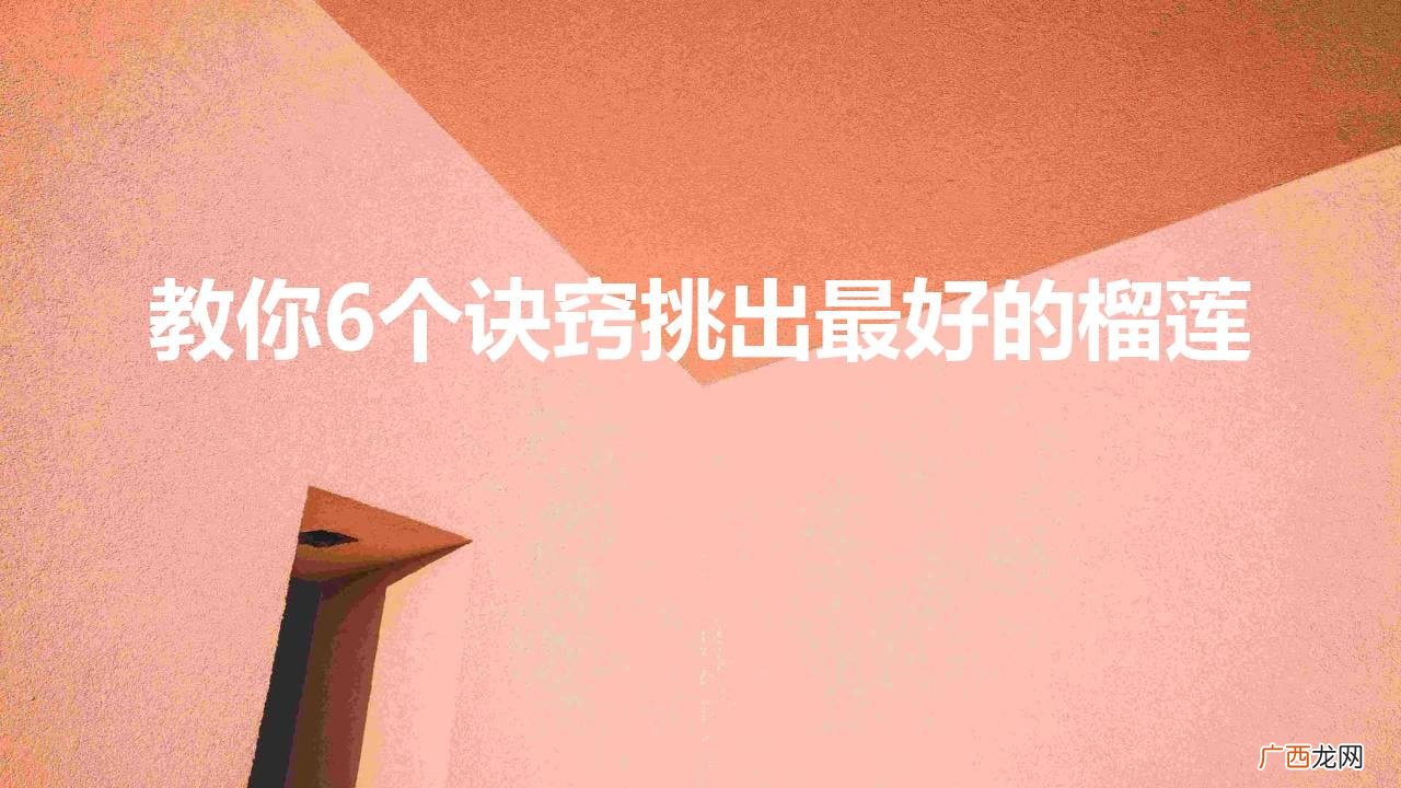 三大实用技巧榴莲控必看 教你6个诀窍挑出最好的榴莲肉