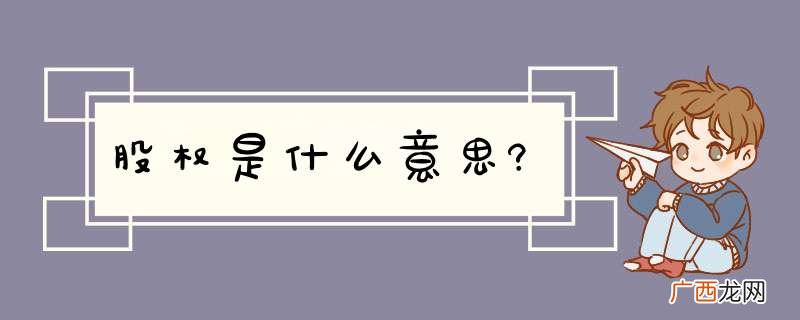 股权是什么意思?