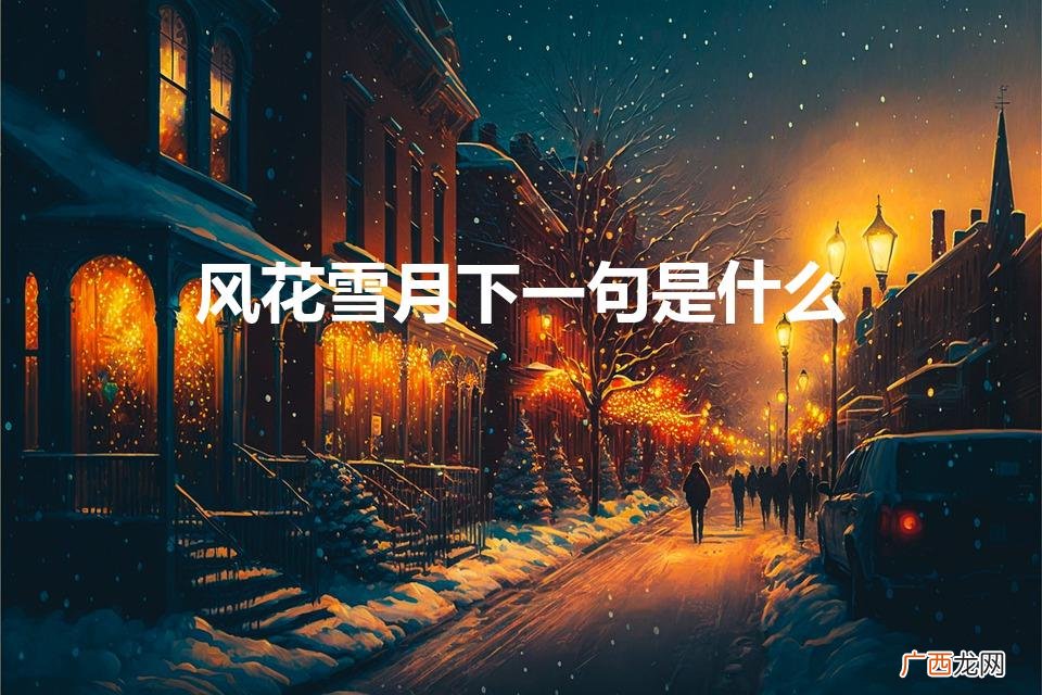 风花雪月下一句怎么接 风花雪月下一句是什么