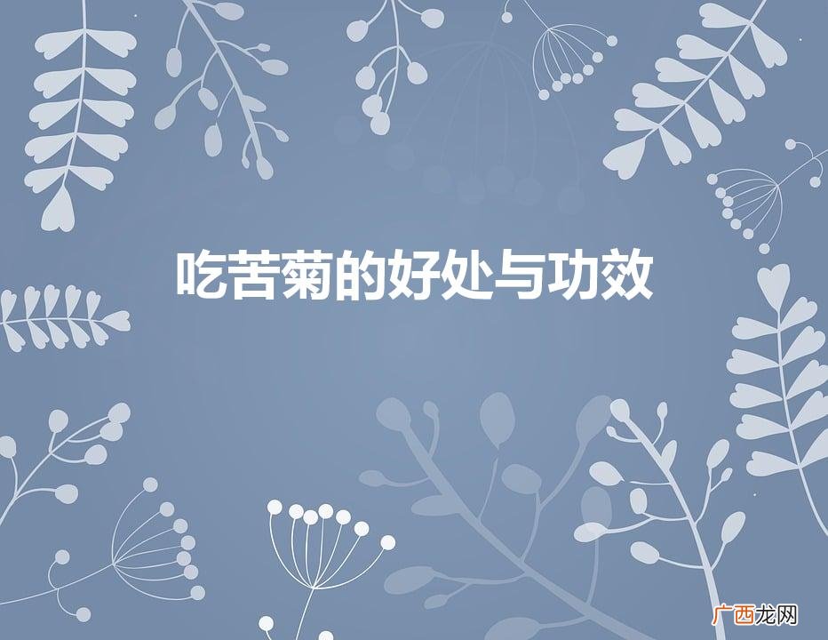 苦菊的功效 吃苦菊的好处与功效