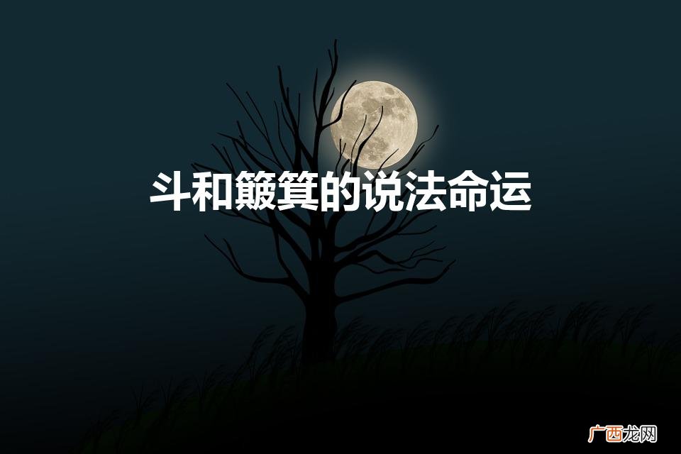 命运之斗与簸箕 斗和簸箕的说法命运