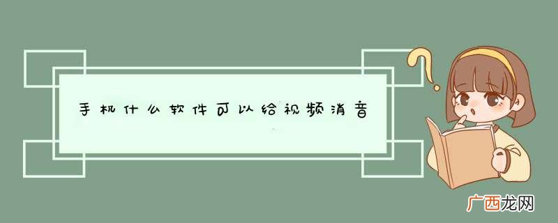 手机什么软件可以给视频消音