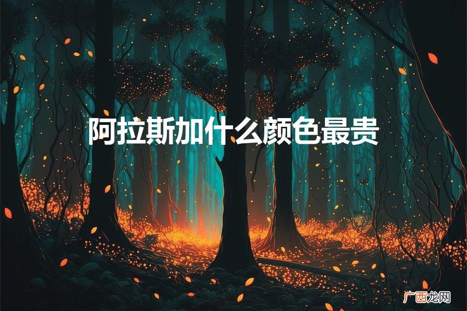 阿拉斯加什么颜色最贵（保护主人意识最强的狗)
