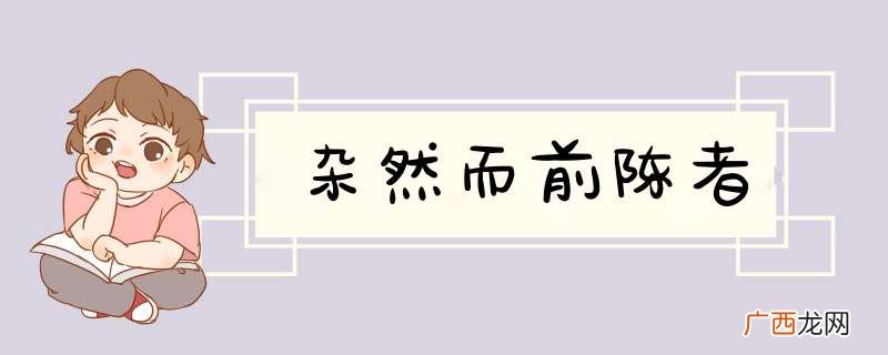 杂然而前陈者