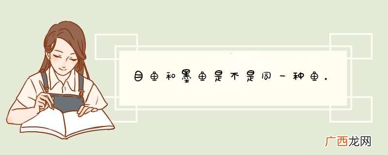 目鱼和墨鱼是不是同一种鱼。
