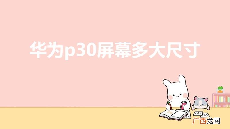 华为p30尺寸 华为p30屏幕多大尺寸