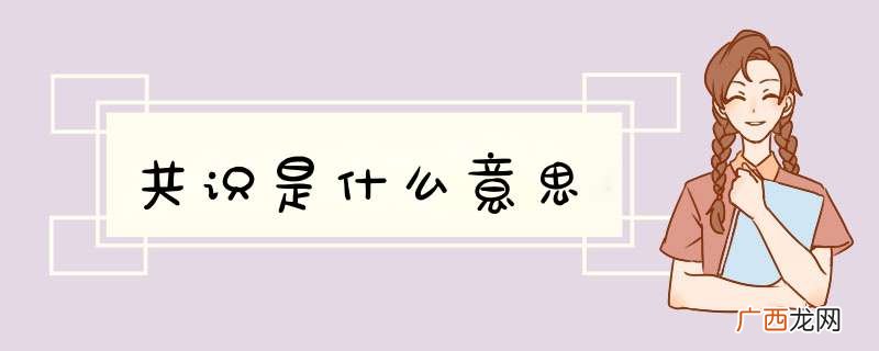 共识是什么意思