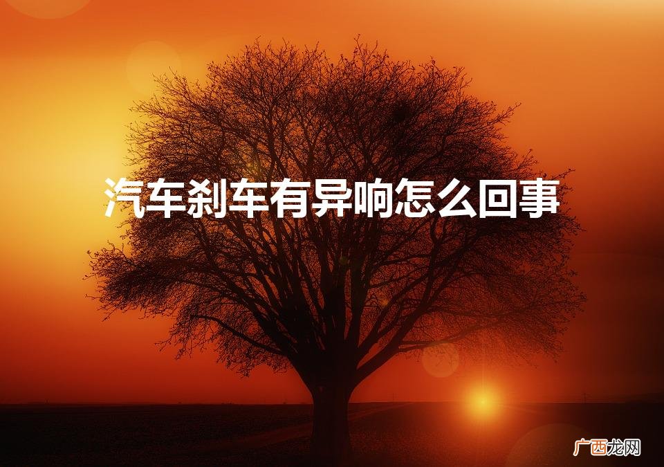 踩刹车有异响,是怎么回事 汽车刹车有异响怎么回事