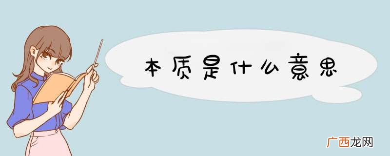 本质是什么意思
