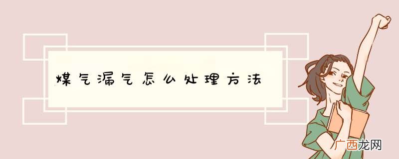 煤气漏气怎么处理方法