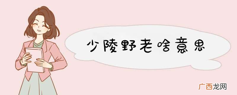 少陵野老啥意思