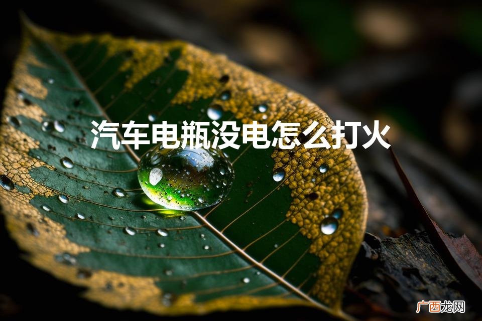 汽车电瓶没电怎么打火启动 汽车电瓶没电怎么打火