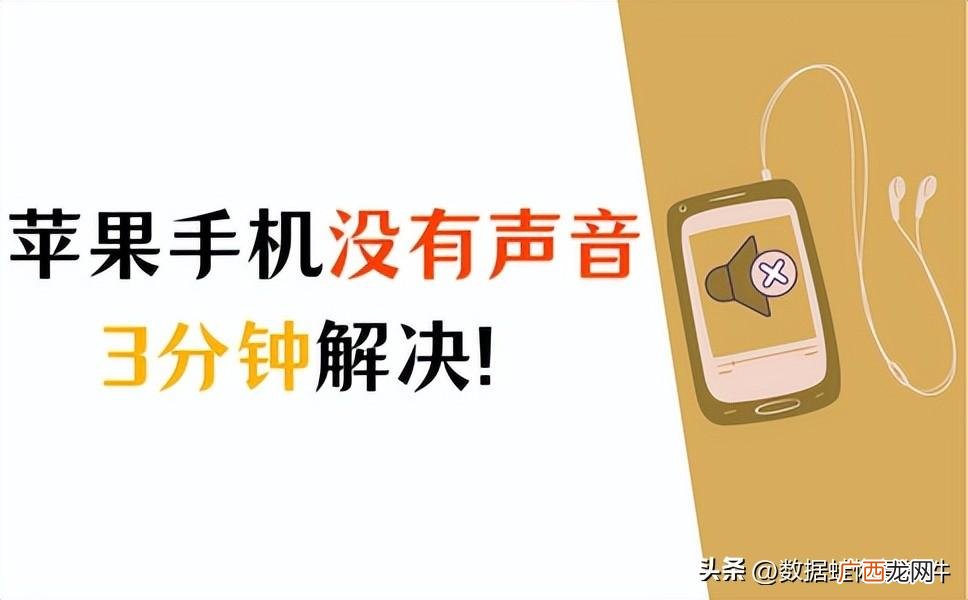3分钟解决恢复正常 苹果手机突然没声音了是什么原因