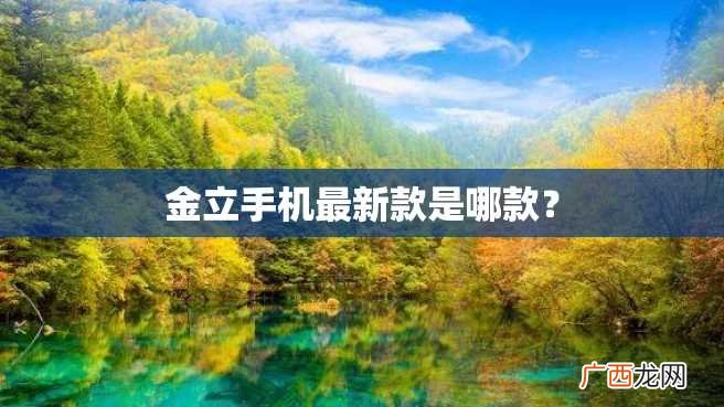 金立手机最新款是哪款？