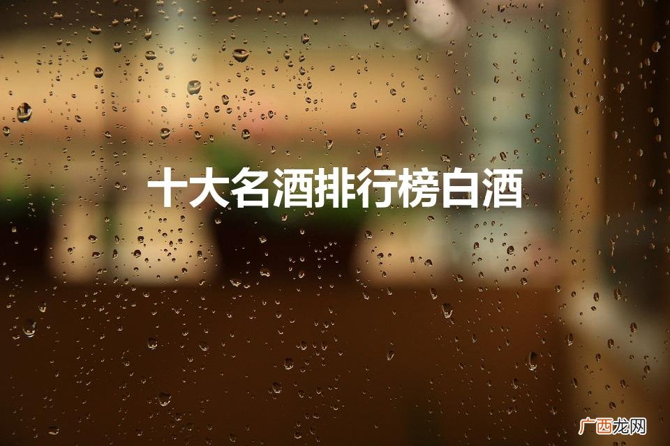 中国白酒10大名酒排行榜 十大名酒排行榜白酒
