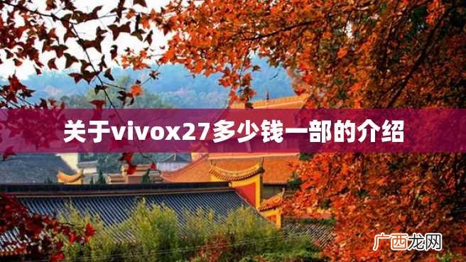 关于vivox27多少钱一部的介绍