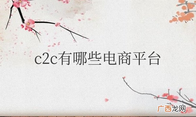 c2c有哪些电商平台
