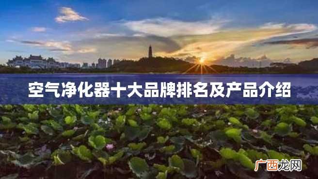 空气净化器十大品牌排名及产品介绍