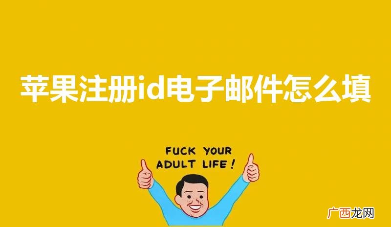 注册苹果id电子邮件怎么填 苹果注册id电子邮件怎么填