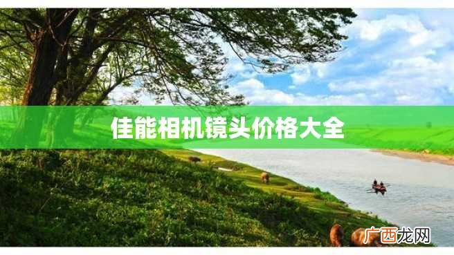 佳能相机镜头价格大全